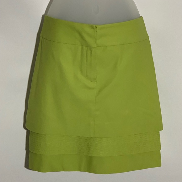 Etcetera Dresses & Skirts - Etcetera lime green tiered a-line skirt, size 8